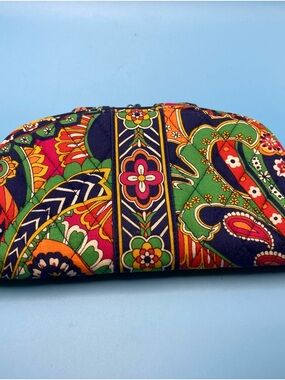 Vera Bradley Paisley Quilted Clutch Wallet - Navy, Green, Orange, Pink, Yellow
